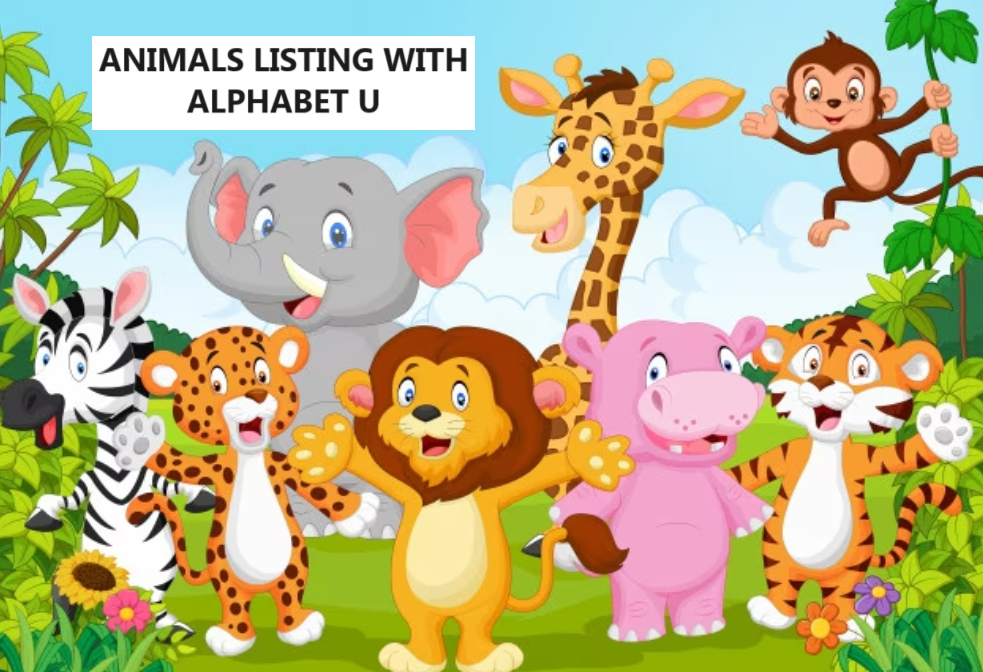 animals listing with alphabet u