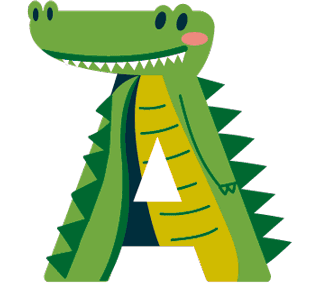 animals with alphabet a