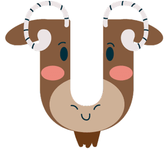 animals with alphabet u
